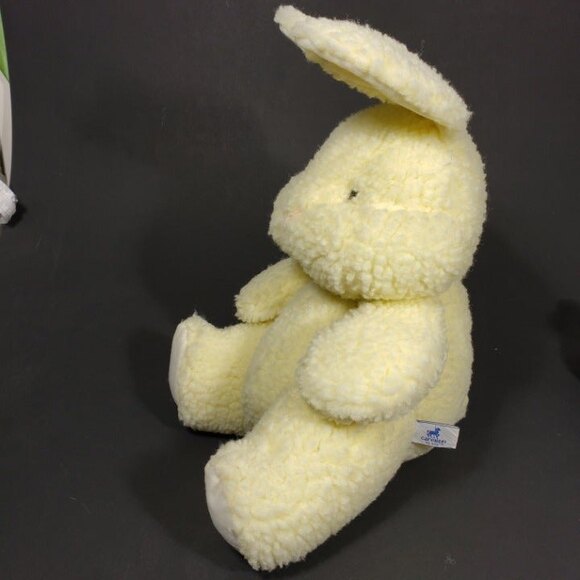 Vintage Bunny Plush Toy Rabbit Shearling Off White 11 in. - Picture 5 of 8